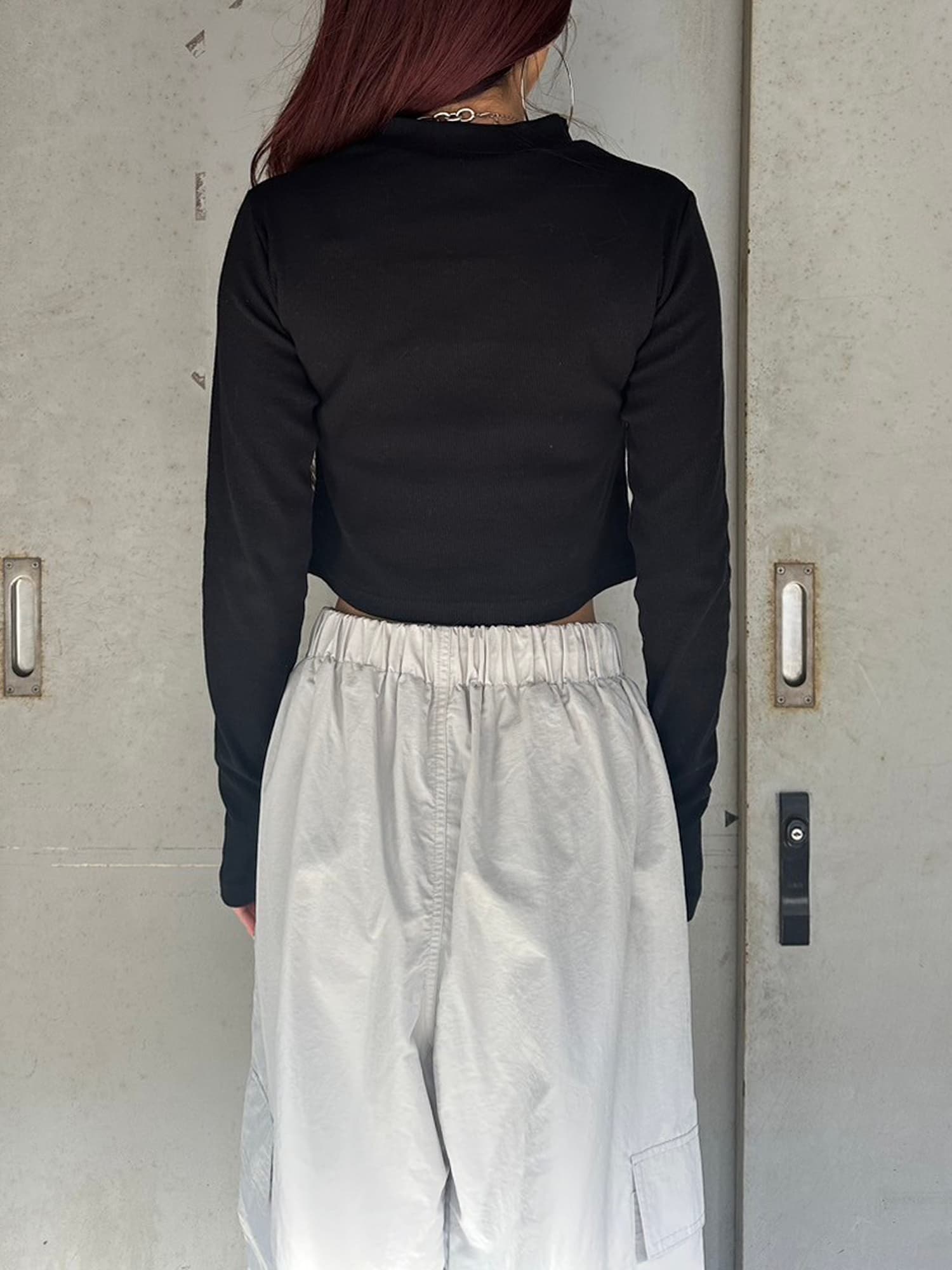 プチタートルハーフジップトップ–