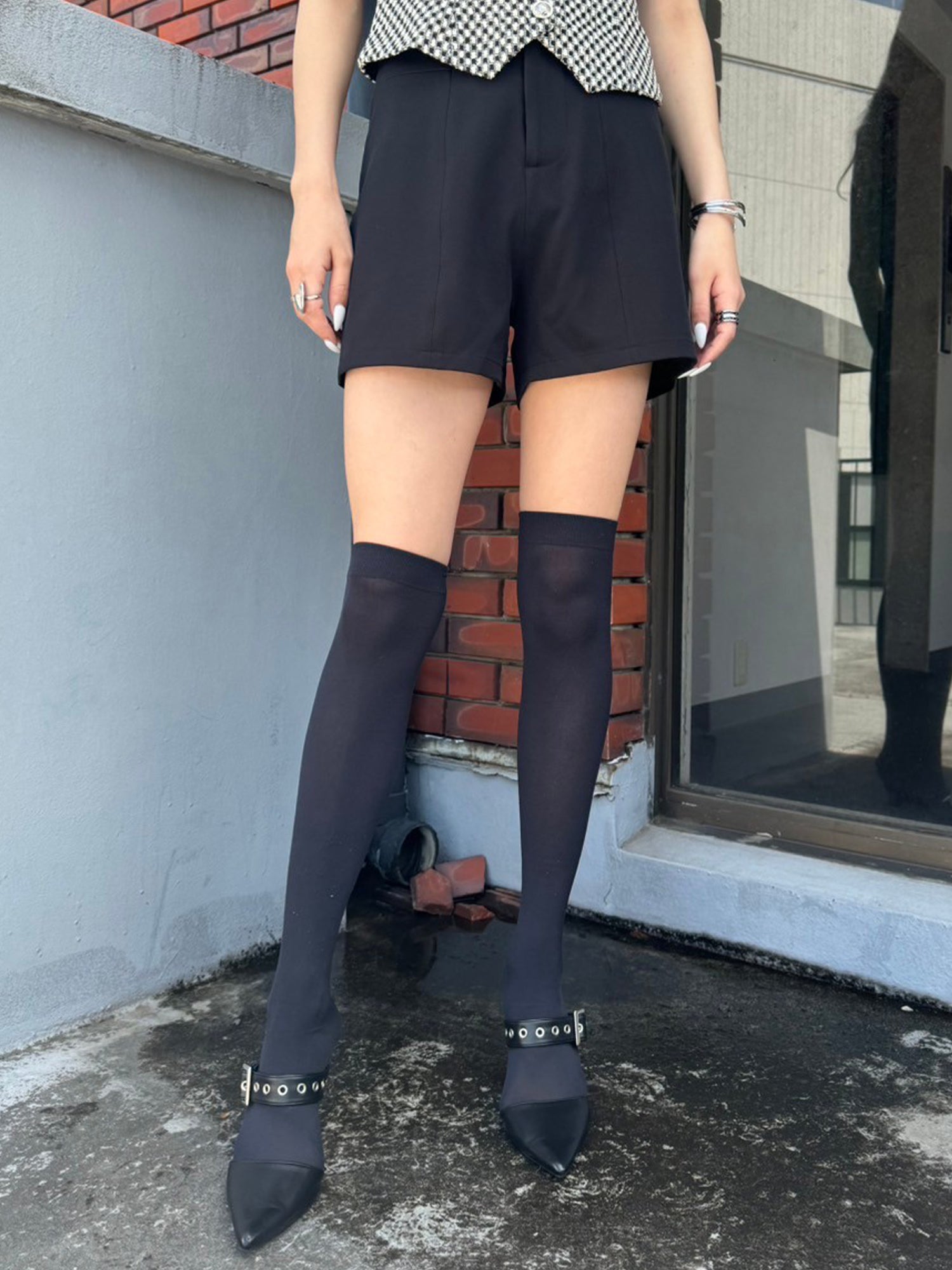 ハイウエストショートパンツ
