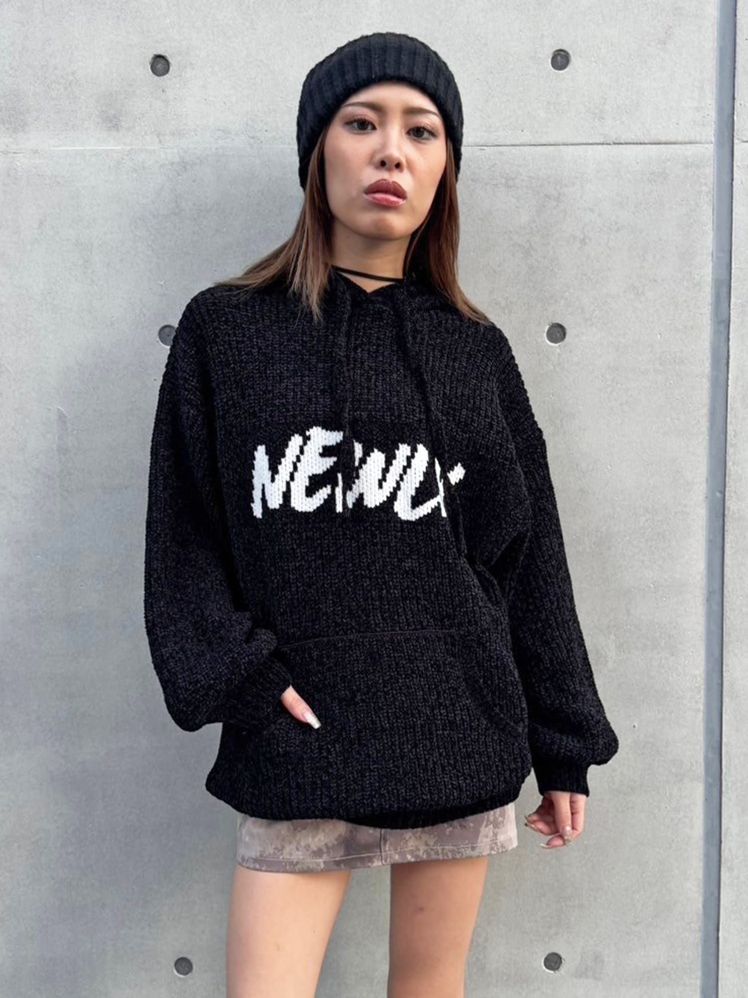 NEWLYモールニットトップ–