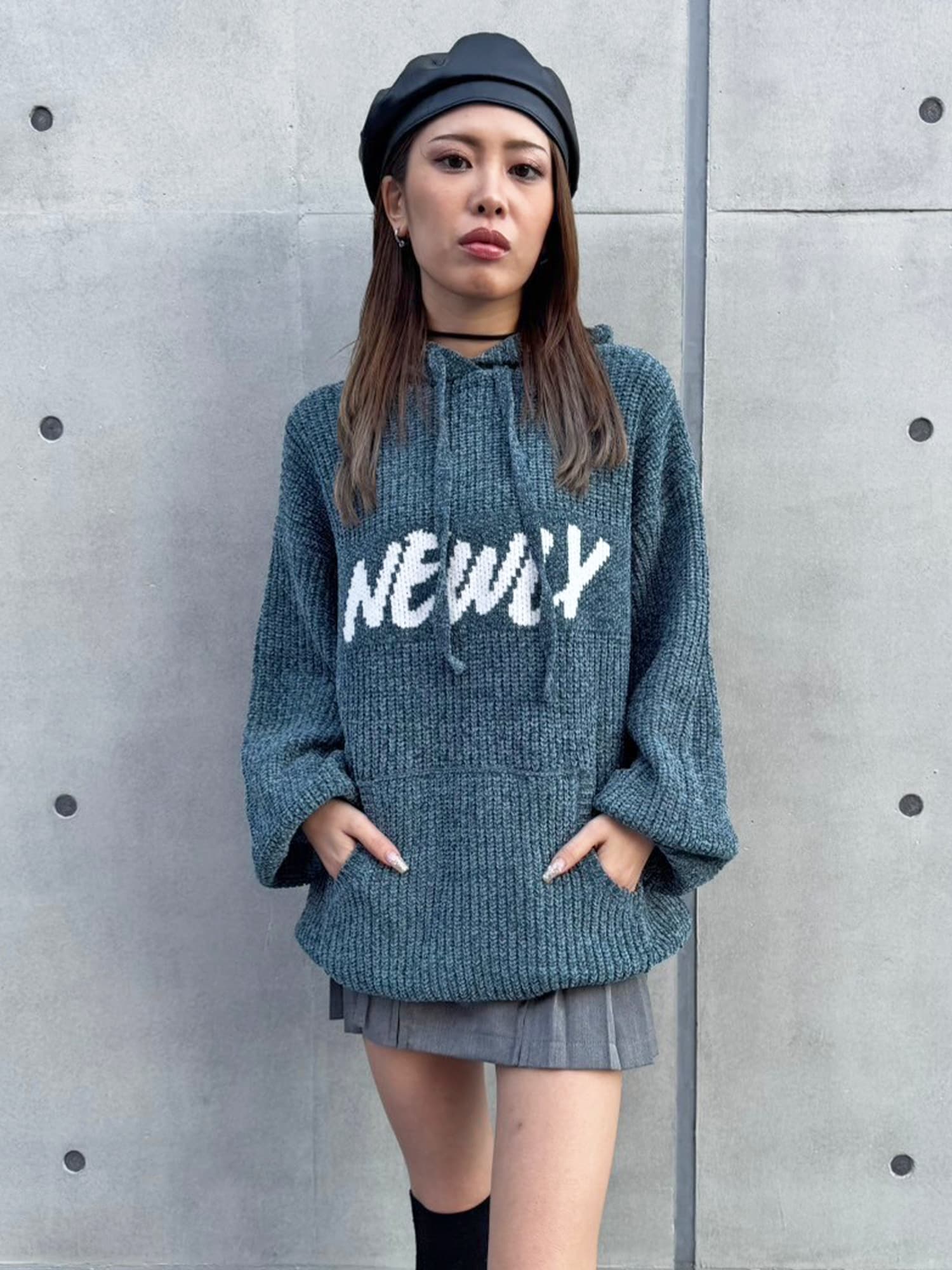 NEWLYモールニットトップ–