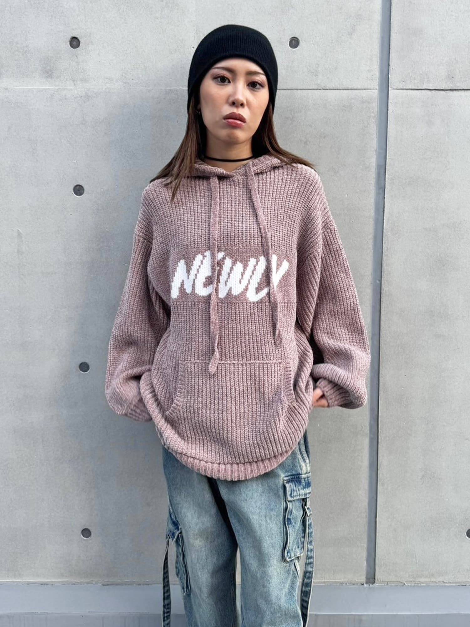 NEWLYモールニットトップ–