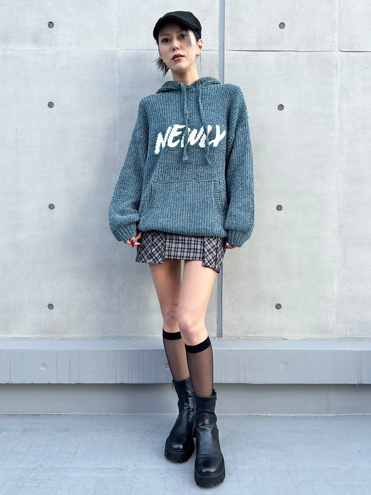NEWLYモールニットトップ–