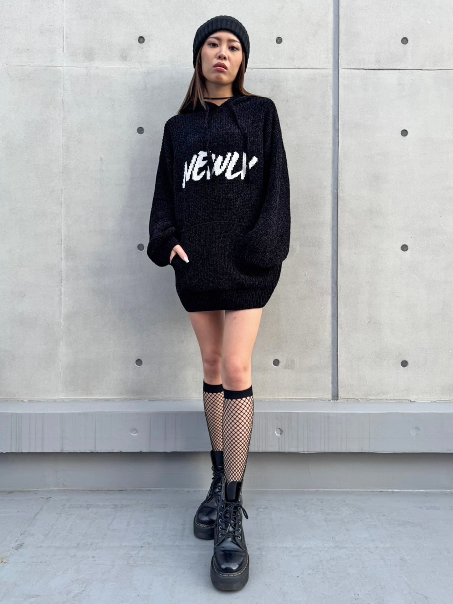NEWLYモールニットトップ–