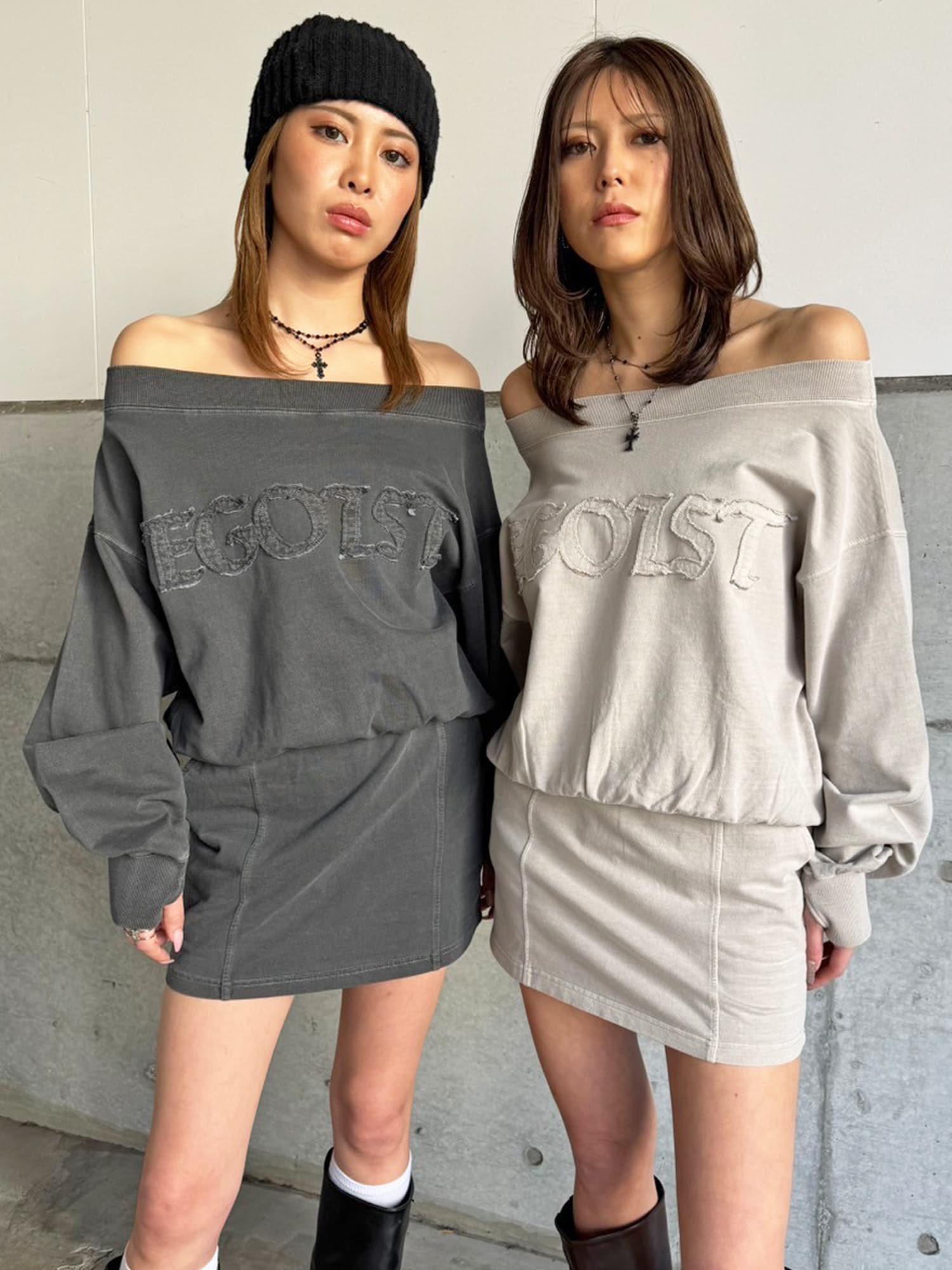 加工裏毛ミニスカート–