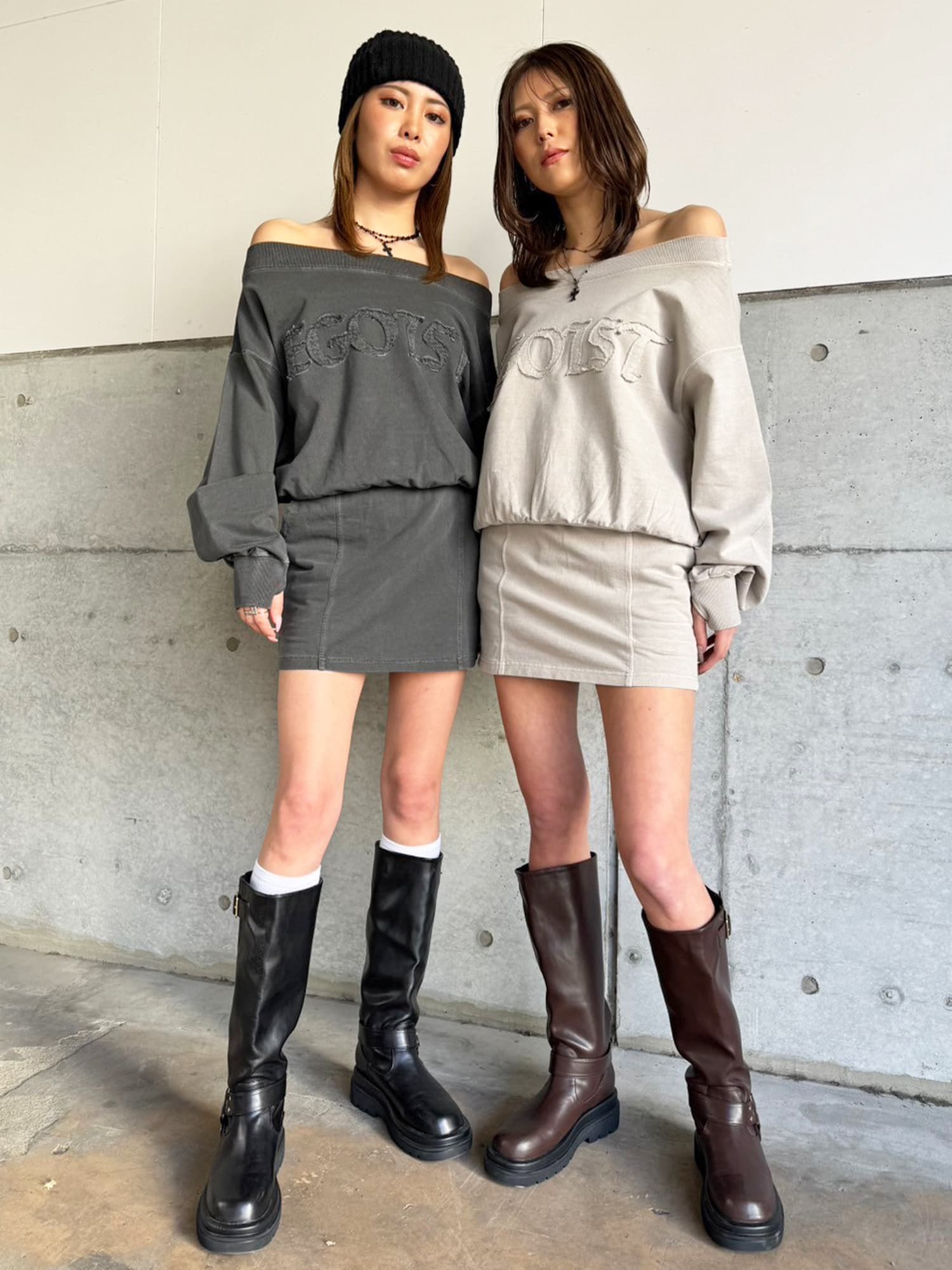 加工裏毛ミニスカート–