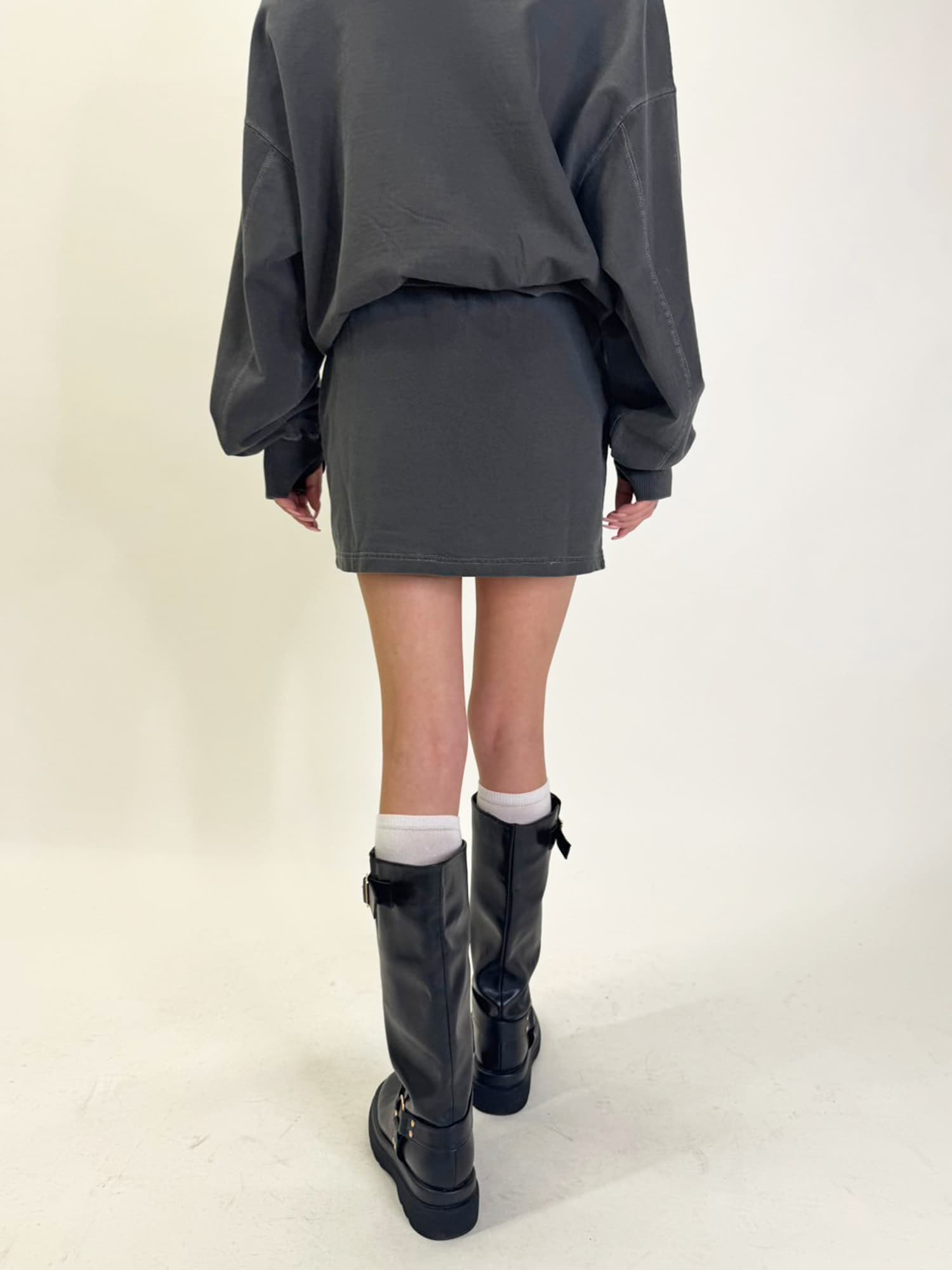 加工裏毛ミニスカート–